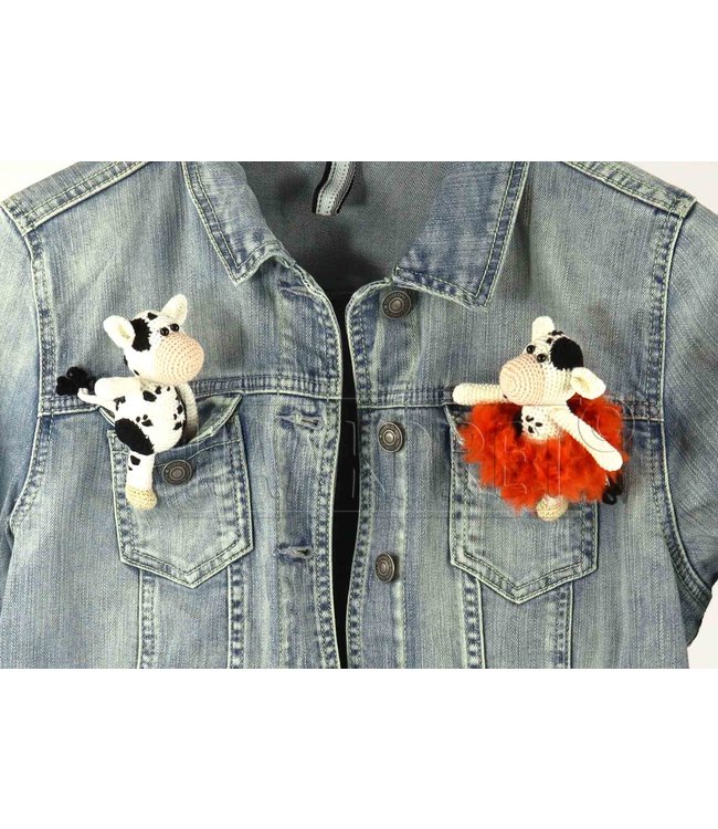 Haakpret Nr. 6 Knijpertje Koe - werkbeschrijving A5 - Nederlands