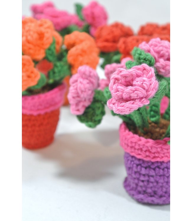Haakpret Flower Pot with little flowers