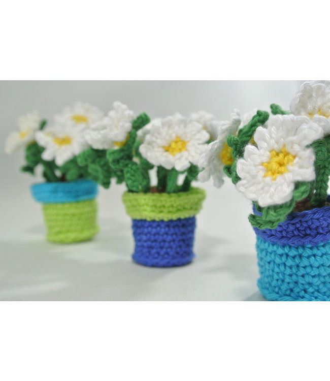 Haakpret Flower Pot with little flowers