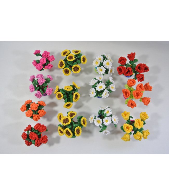 Haakpret Blumentopf mit kleine Blumen