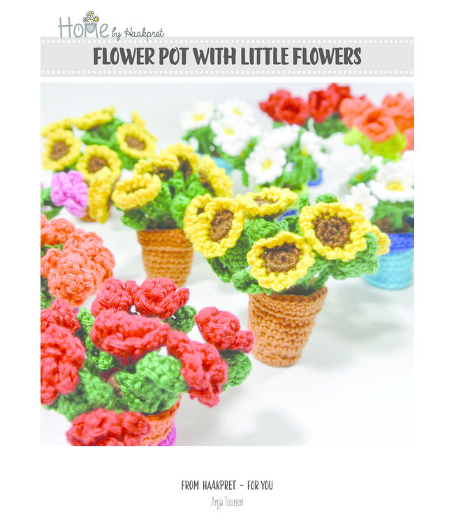 Haakpret Pot de fleur avec petites fleurs