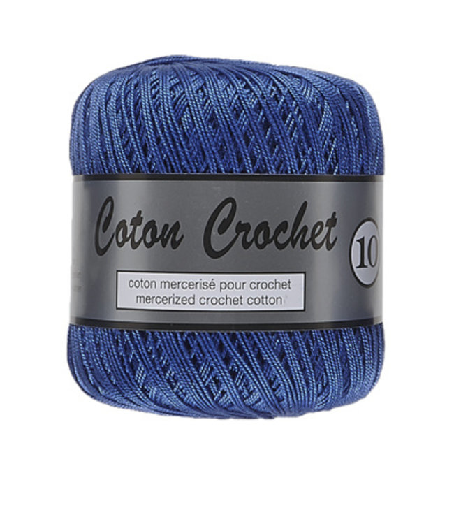 Pelote de fil coton à crocheter - Bleu