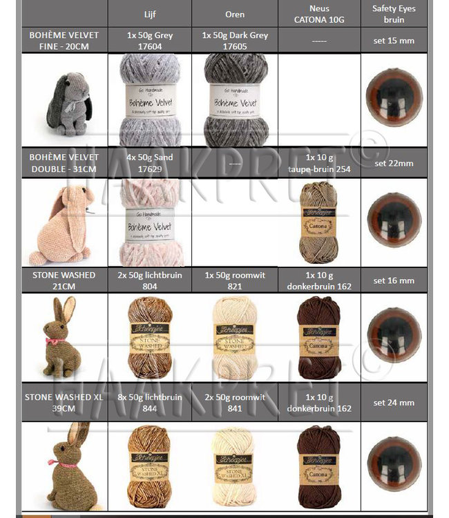 Haakpret Konijn Ricky A5