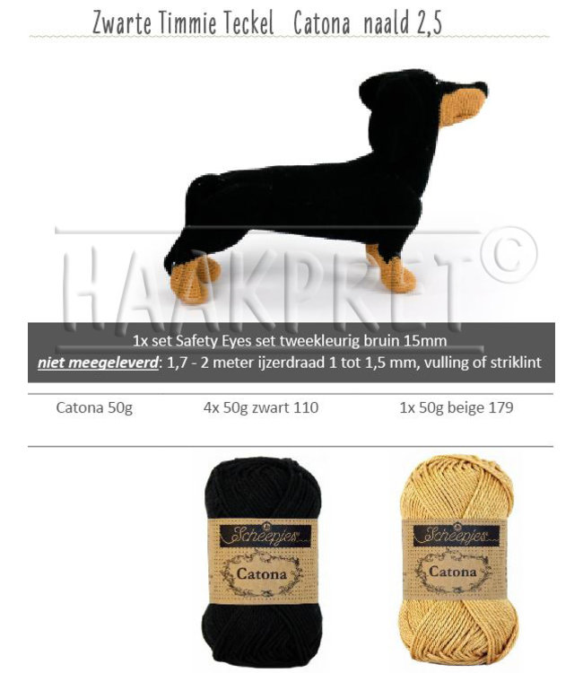 Haakpret Composez-vous: Timmie Teckel noir