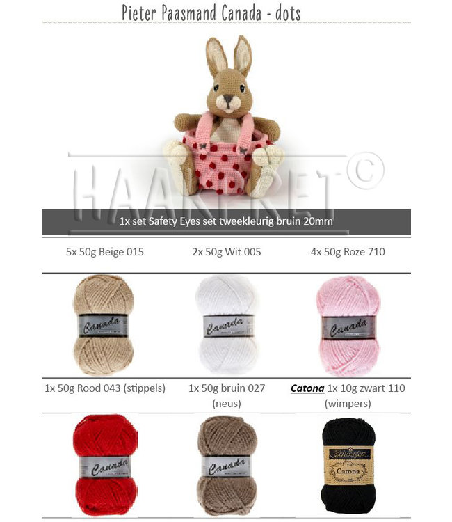 Haakpret Peter Bunny Easter Basket - Englisch