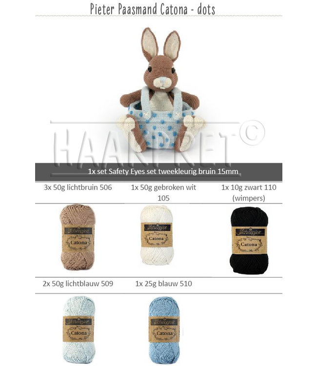 Haakpret Peter Bunny Easter Basket - Anglais