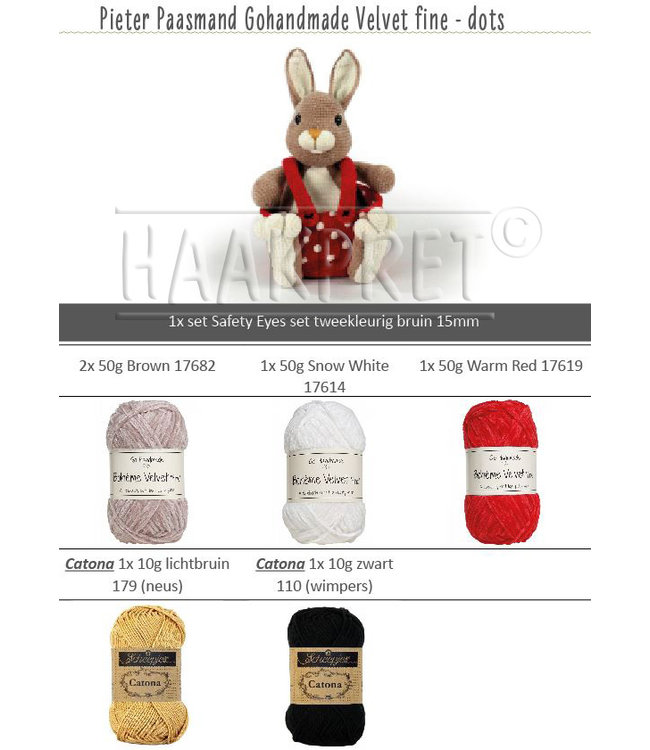 Haakpret Peter Bunny Easter Basket - Engels