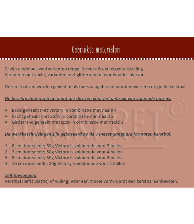 Haakpret Kerstballen Haken A5