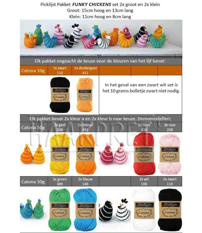 Haakpret Funky Chickens A5 - Dutch