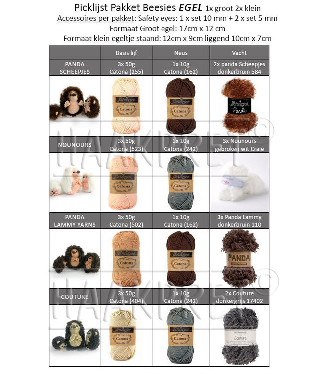 Haakpret Eddie de Egel A5 (NL)