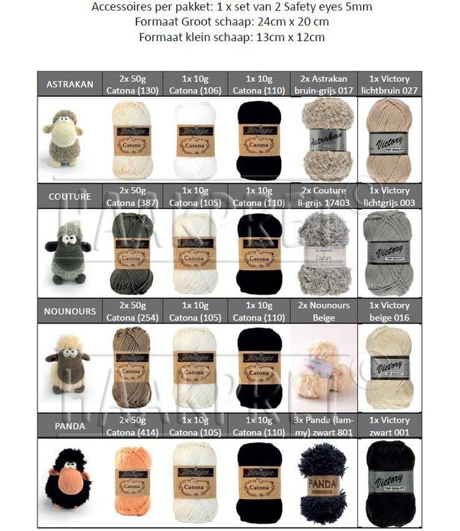 Haakpret Saartje het schaap - Panda