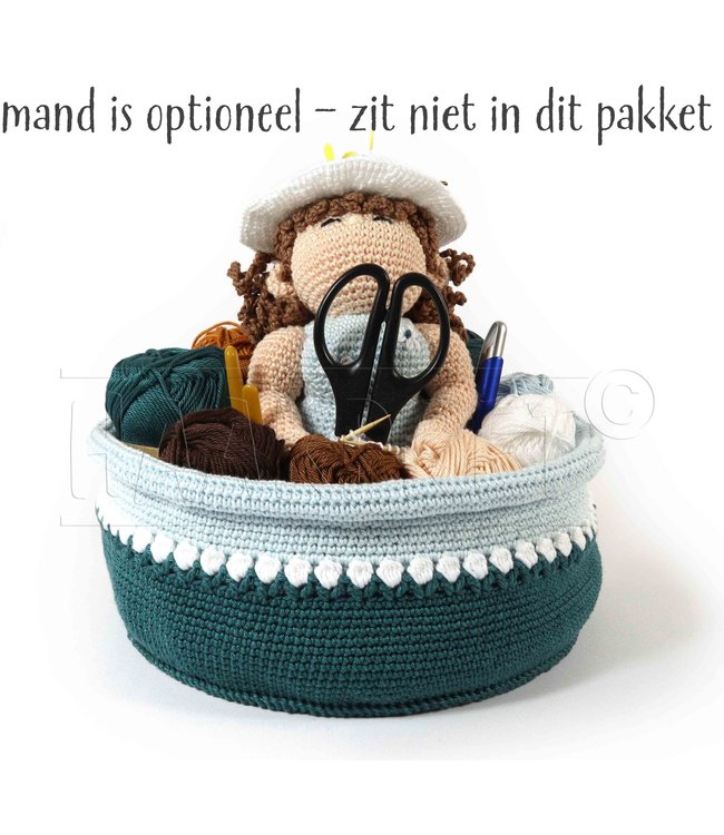 Haakpret Garenpakket Crea Bea zomer petrol/blauw inclusief ontwerp