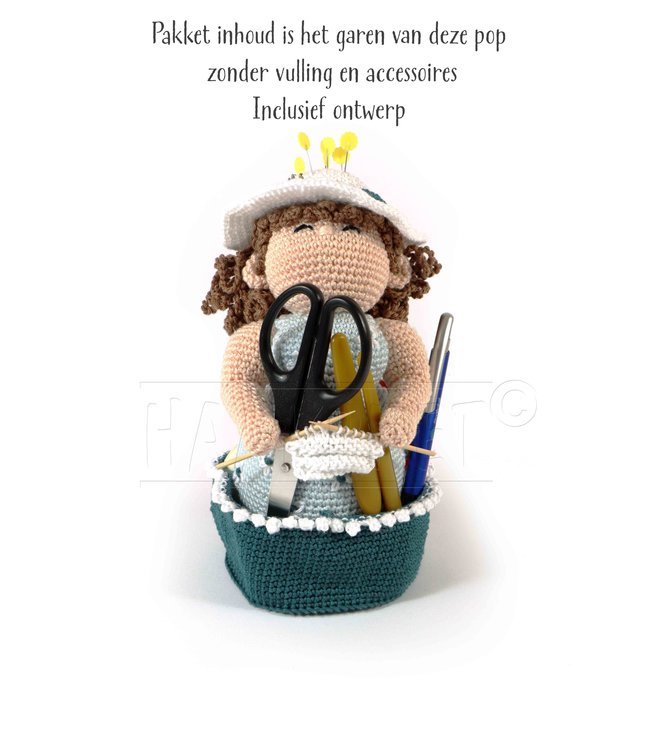 Haakpret Garenpakket Crea Bea zomer petrol/blauw inclusief ontwerp