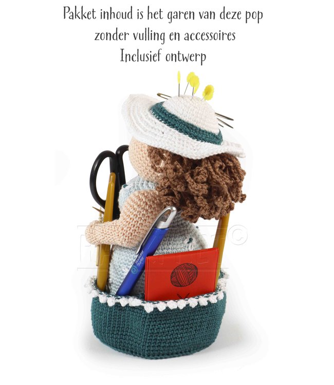 Haakpret Garenpakket Crea Bea zomer petrol/blauw inclusief ontwerp