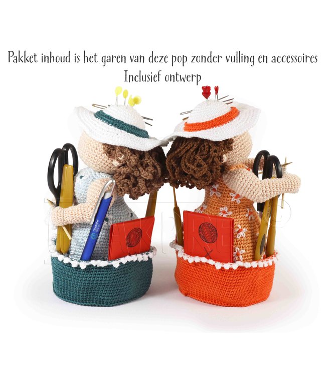 Haakpret Yarn package Crea Bea summer orange including design (Dutch)