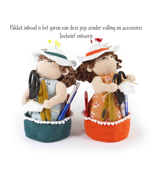 Haakpret Yarn package Crea Bea summer orange including design (Dutch)