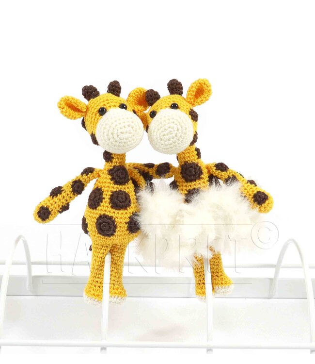 Haakpret Nr. 8 Knijpertje Giraffe - Dutch crochet description A5