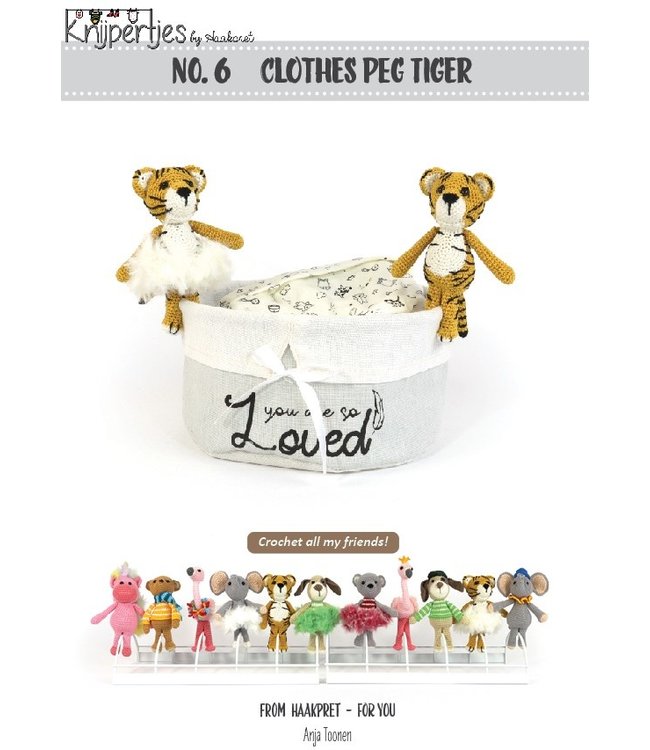 Haakpret Nr. 7 Knijpertje Tijger - Dutch crochet description A5