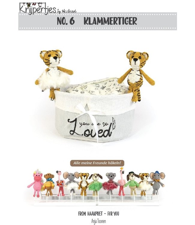 Haakpret Nr. 7 Knijpertje Tijger - description du crochet néerlandais A5
