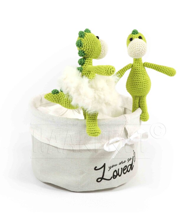 Haakpret Nr. 9 Knijpertje Dinosaur - Dutch crochet description A5