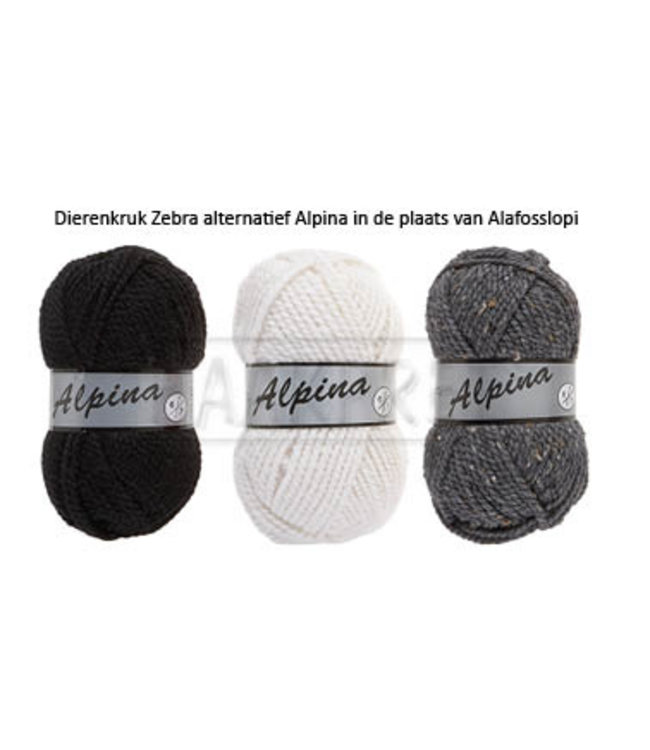 Haakpret Paket Zebra - alternatives Garn 50%  Wolle