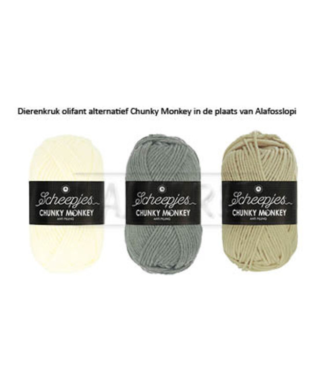 Haakpret Package Elephant - alternative yarn without wool