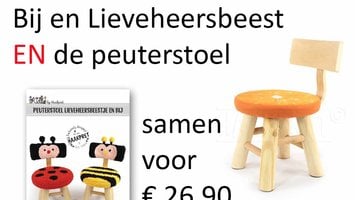 Aanbieding! De peuterstoel inclusief ontwerp voor de hoezen Bij en Lieveheersbeestje!