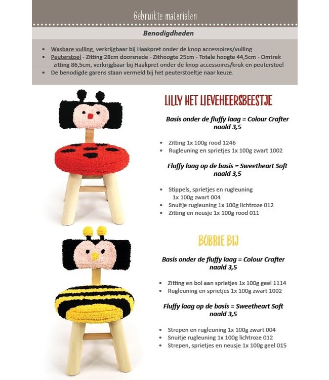 Haakpret Garnpaket peuterstoel Lieveheersbeest - inklusive Design (nur Niederländisch)