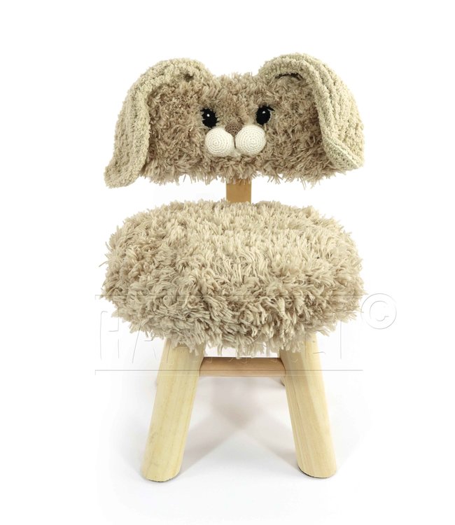 Haakpret Peuterstoel schaap en konijn  - A5 Häkelanleitung(Niederländisch) - Anja Toonen