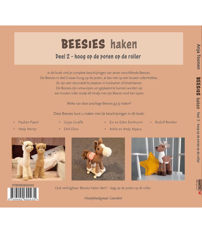 Haakpret Beesies haken deel 2 - hoog op de poten op de roller - Dutch