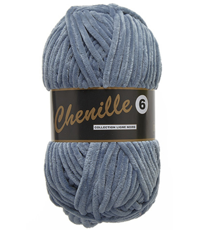 Lammy Yarns Chenille 6 - 022 - jeansblauw