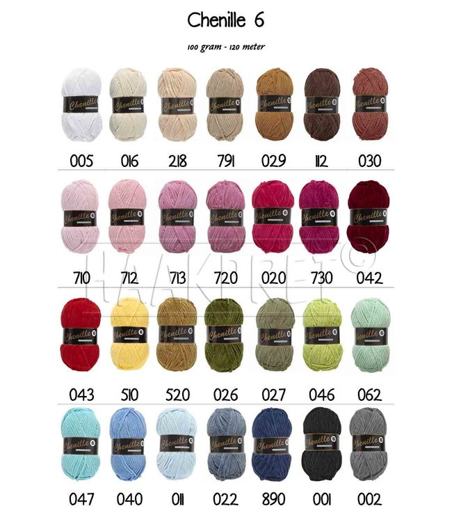 Lammy Yarns Chenille 6 - 062 - licht groen