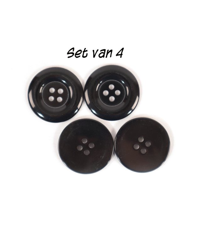 Haakpret Boutons de 34 mm pour adapter les poupée - 4 pièces