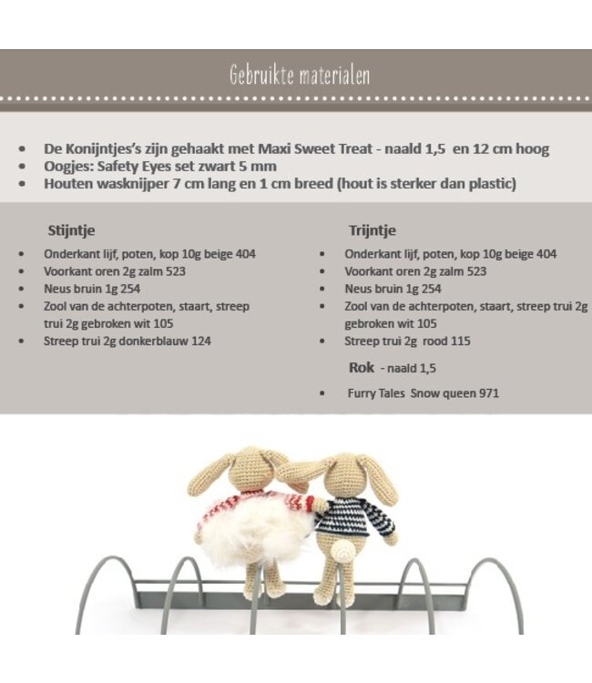 Haakpret Nr. 11 Knijpertje Hase - Niederländische Häkelanleitung A5