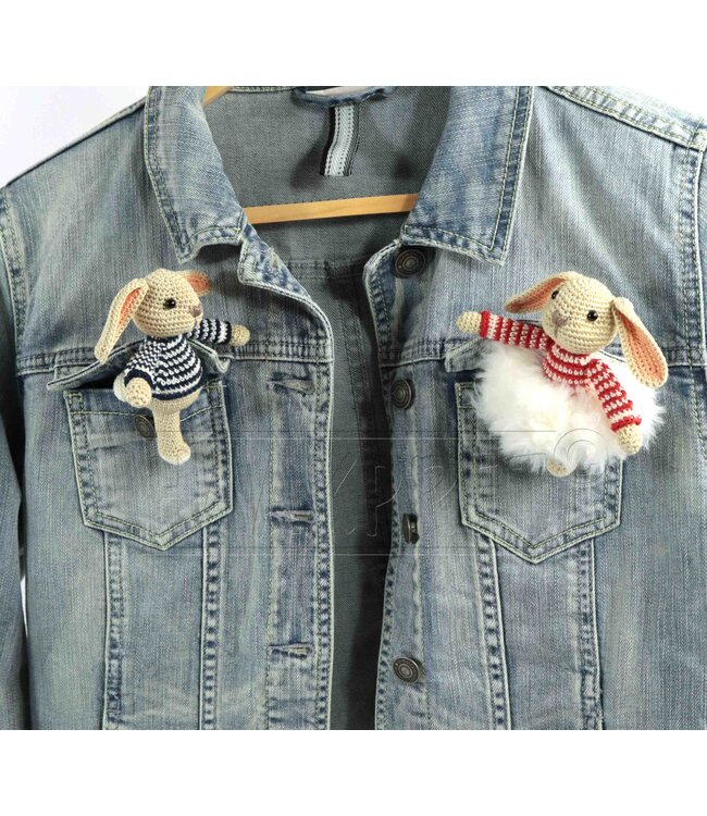 Haakpret Nr. 11 Knijpertje Lapin - description du crochet néerlandais A5