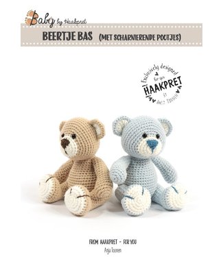 Haakpret Bear Bas with hinged legs -  Design A5 (Dutch)   - Anja Toonen