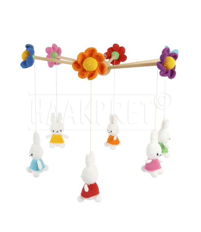 Haakpret Kuschelhase und Mobile -  Design A5 (German)   - Anja Toonen