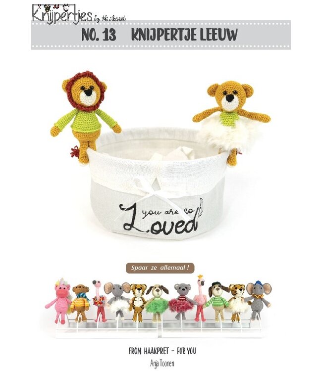 Haakpret Nr. 13 Knijpertje Lion - description du crochet néerlandais A5