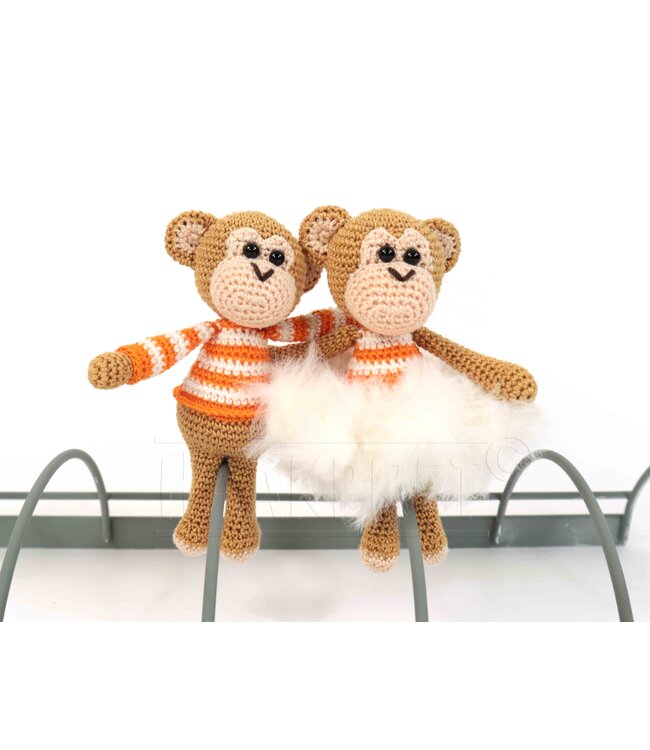 Haakpret Nr. 17 Knijpertje Aap - werkbeschrijving A5 - Nederlands