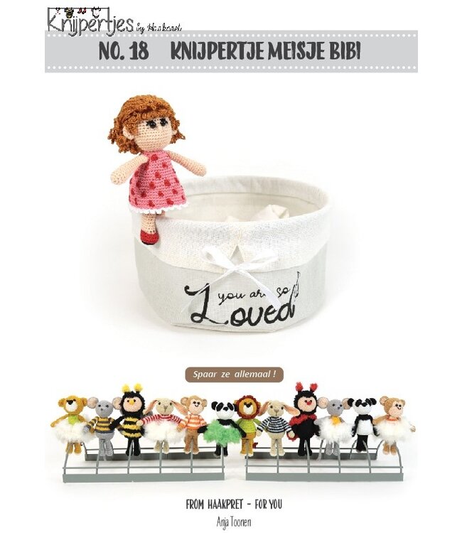 Haakpret Nr. 18 Knijpertje meisje Bibi - description du crochet néerlandais A5