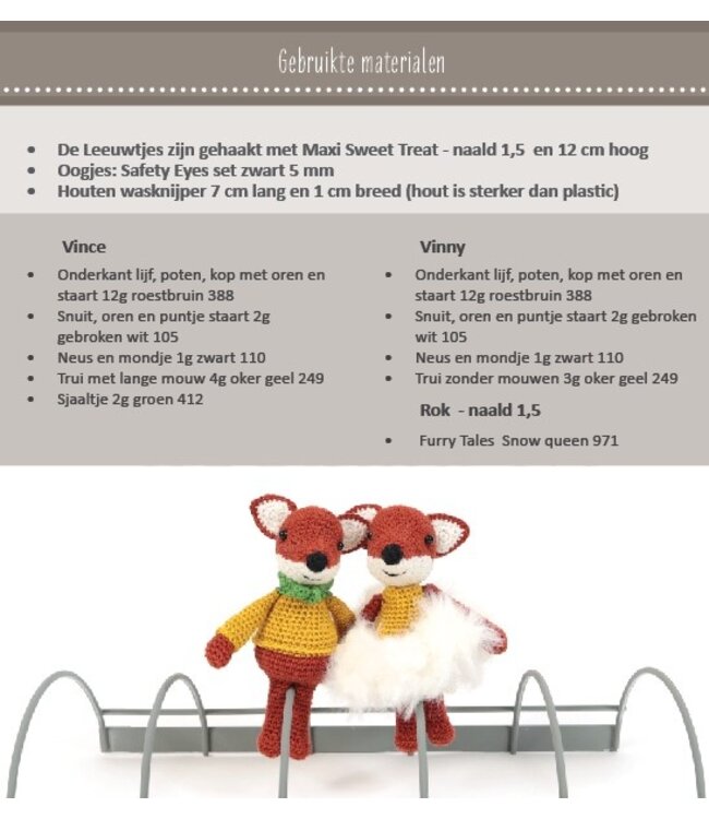 Haakpret Nr. 20 Knijpertje Vos - Dutch crochet description A5