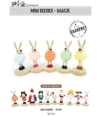 Haakpret Mini beesies Haasje - A5 (Néerlandais)   - Anja Toonen