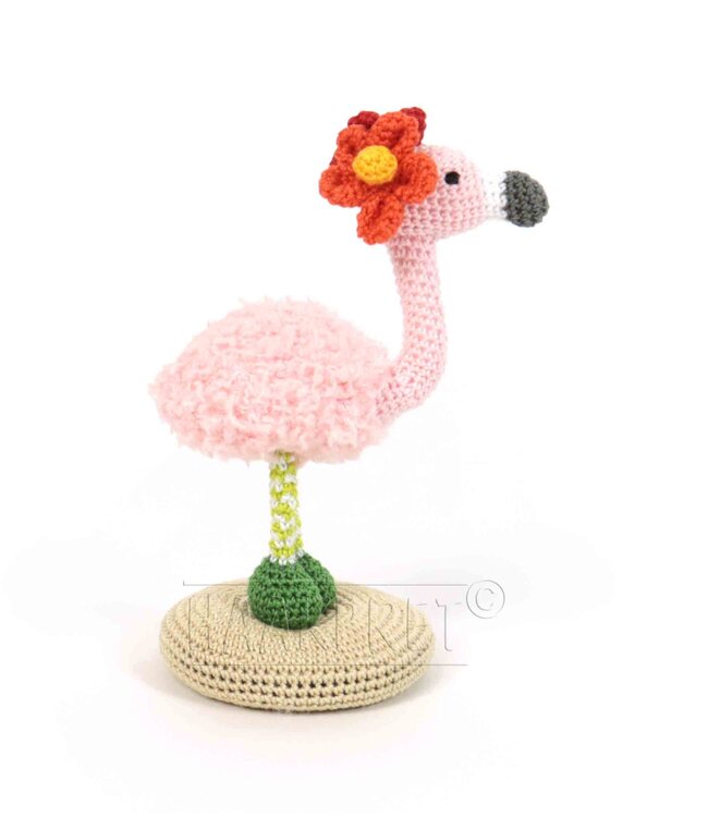 Haakpret Mini beesies Flamingo - Häkelanleitung A5 (Niederländisch)  - Anja Toonen