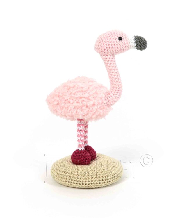 Haakpret Mini beesies Flamingo - A5 (Néerlandais)   - Anja Toonen