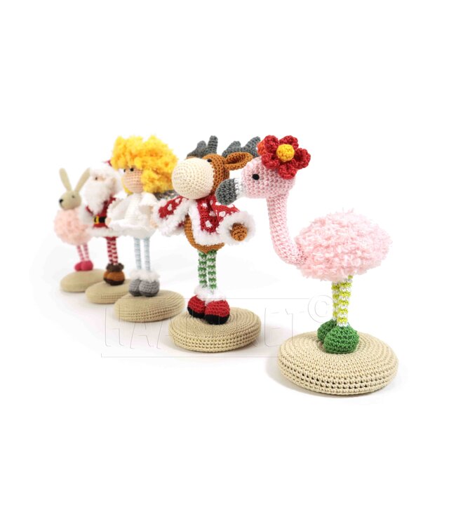 Haakpret Mini beesies Flamingo -  Design A5 (Dutch)   - Anja Toonen