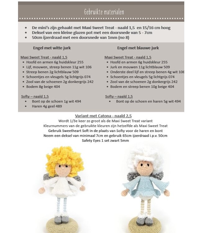 Haakpret Mini mensje Engel -  A5 werkbeschrijving - Anja Toonen