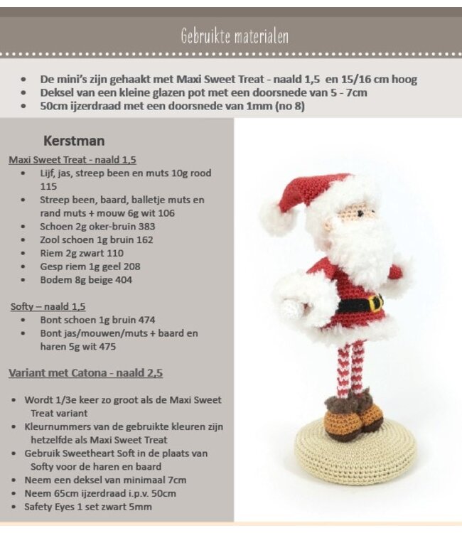 Haakpret Mini mensje Kerstman - A5 (Néerlandais)   - Anja Toonen