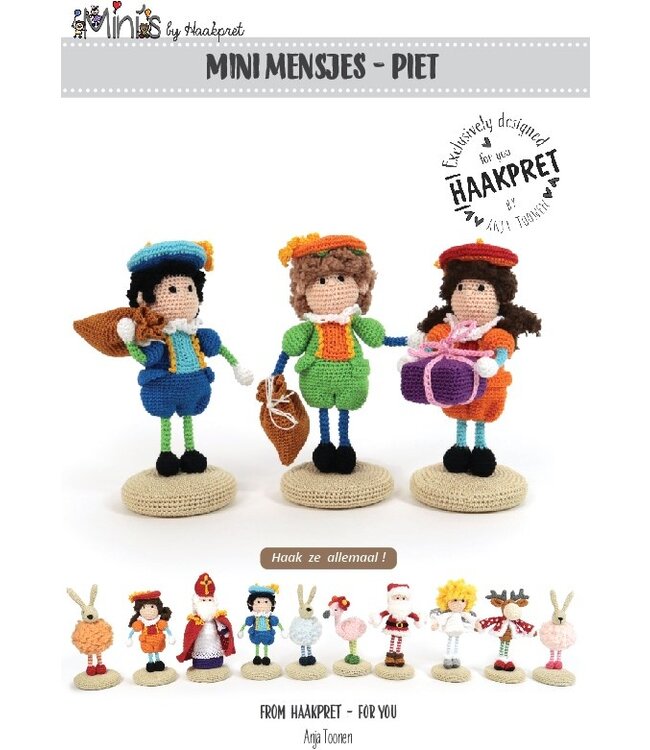 Haakpret Mini mensje Piet -  Design A5 (Dutch)   - Anja Toonen