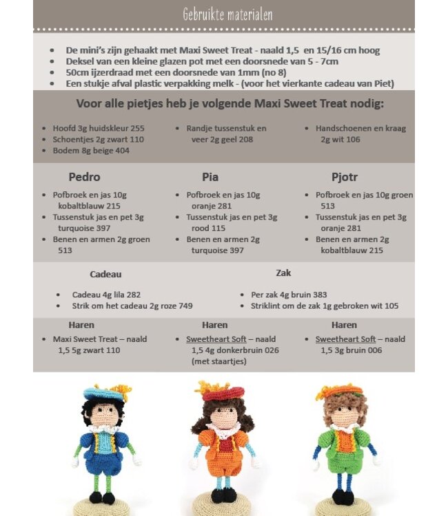 Haakpret Mini mensje Piet -  Design A5 (Dutch)   - Anja Toonen