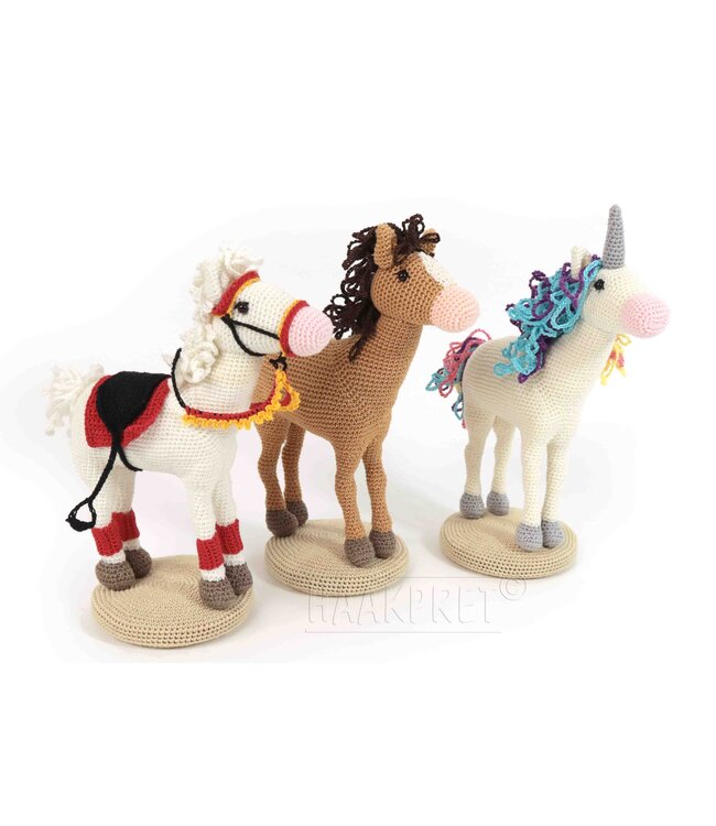 Haakpret Mini Beesie (Sint)Paard/Eenhoorn  - A5 (Néerlandais)   - Anja Toonen
